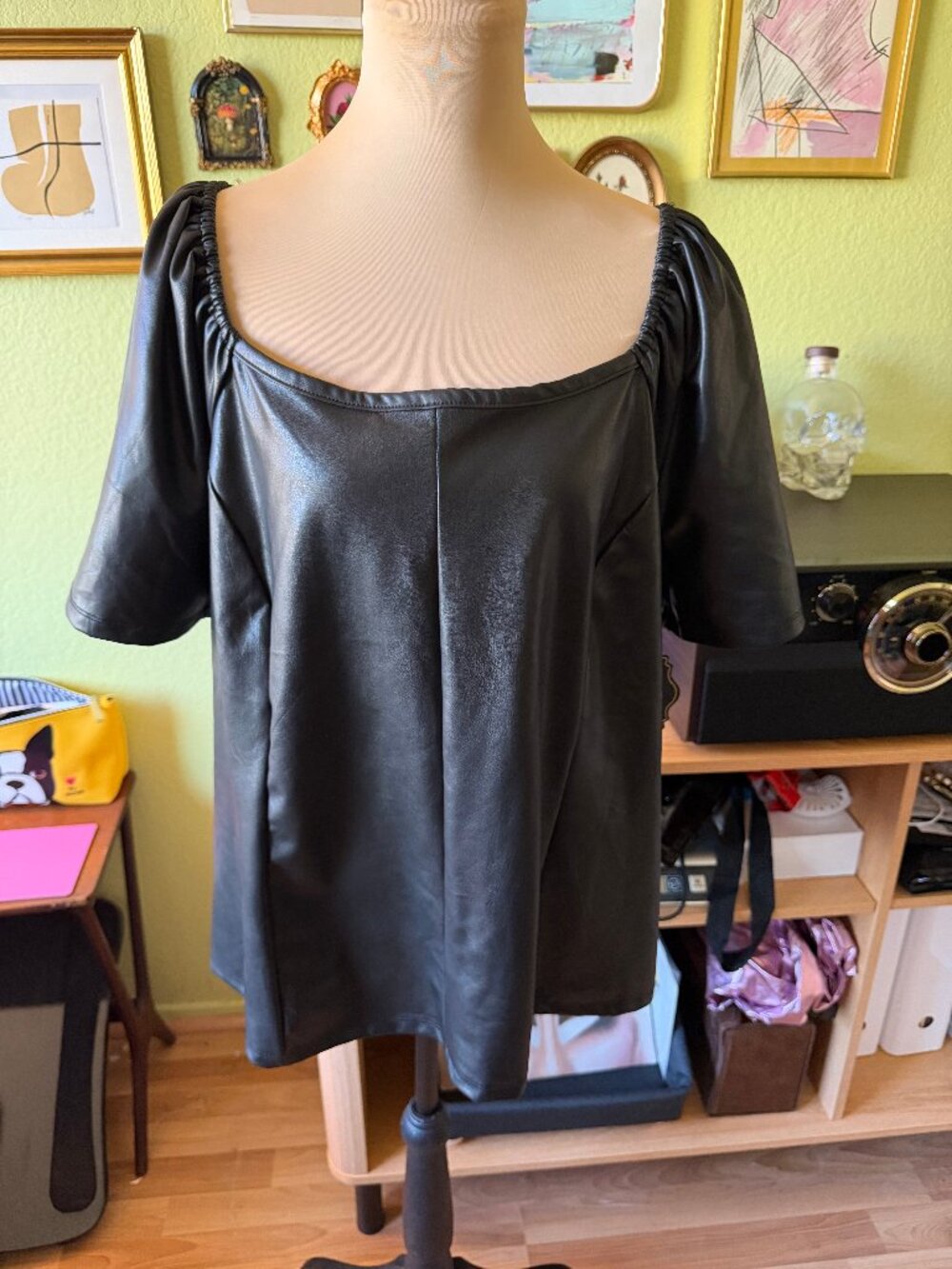 AUW Faux Leather Top NWT Plus Size 2X